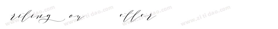 Writing You A Letter字体转换